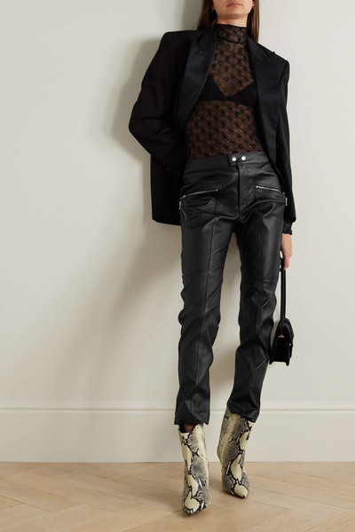 Isabel Marant Hizilis leather slim-leg pants outlook