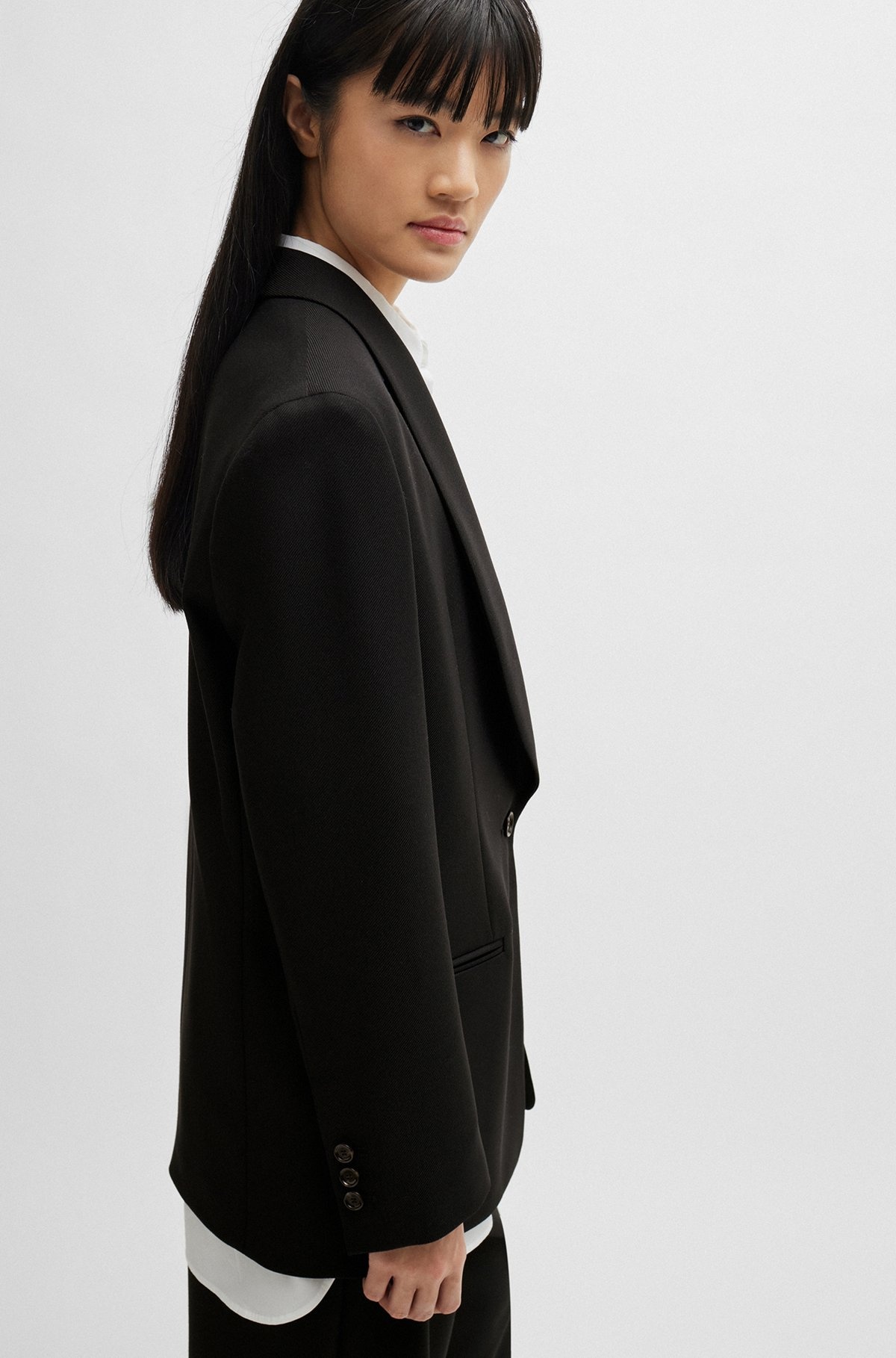 OVERSIZE-FIT JACKET IN VIRGIN-WOOL TWILL - 6