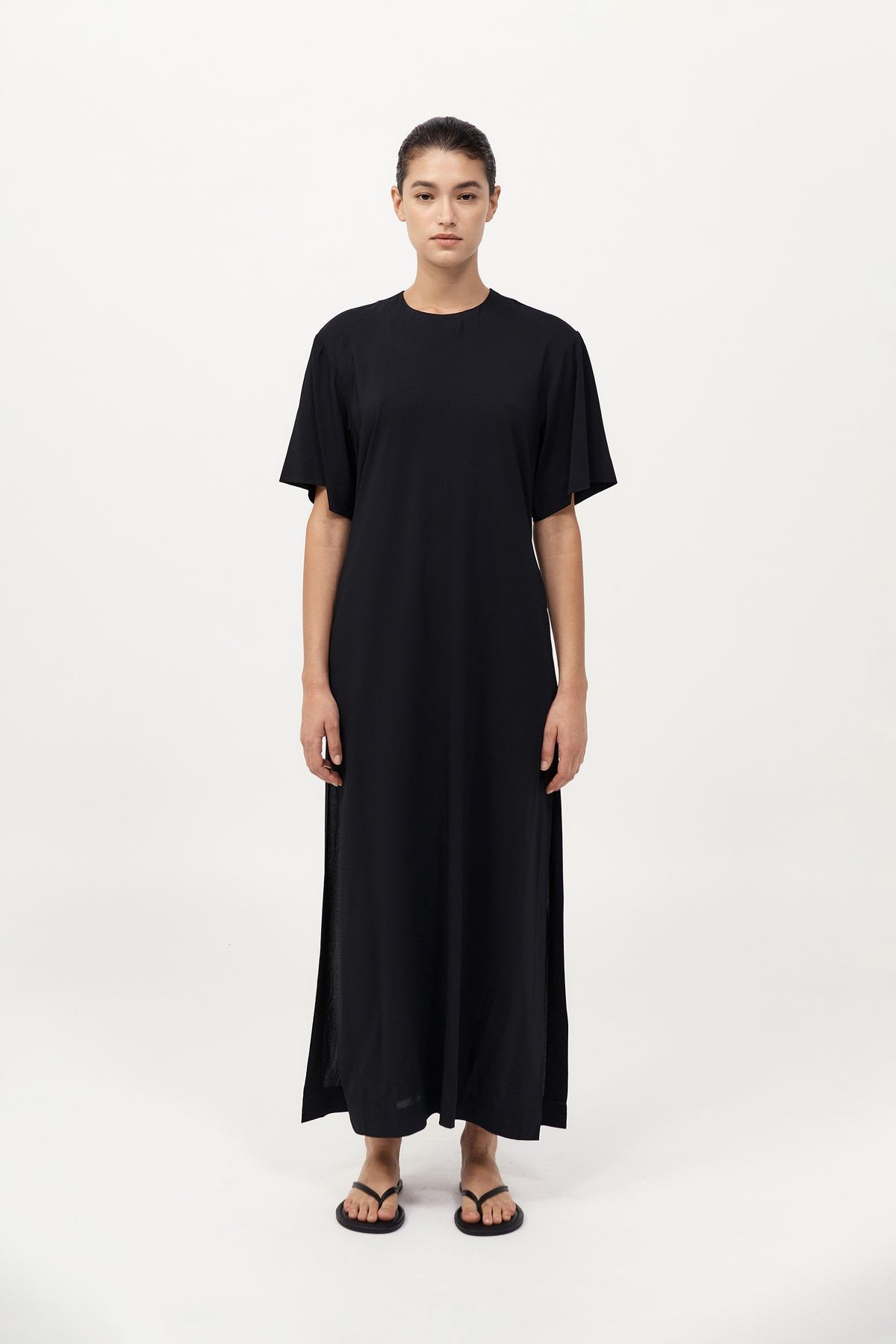 Relaxed Tee Dress - Black - 4