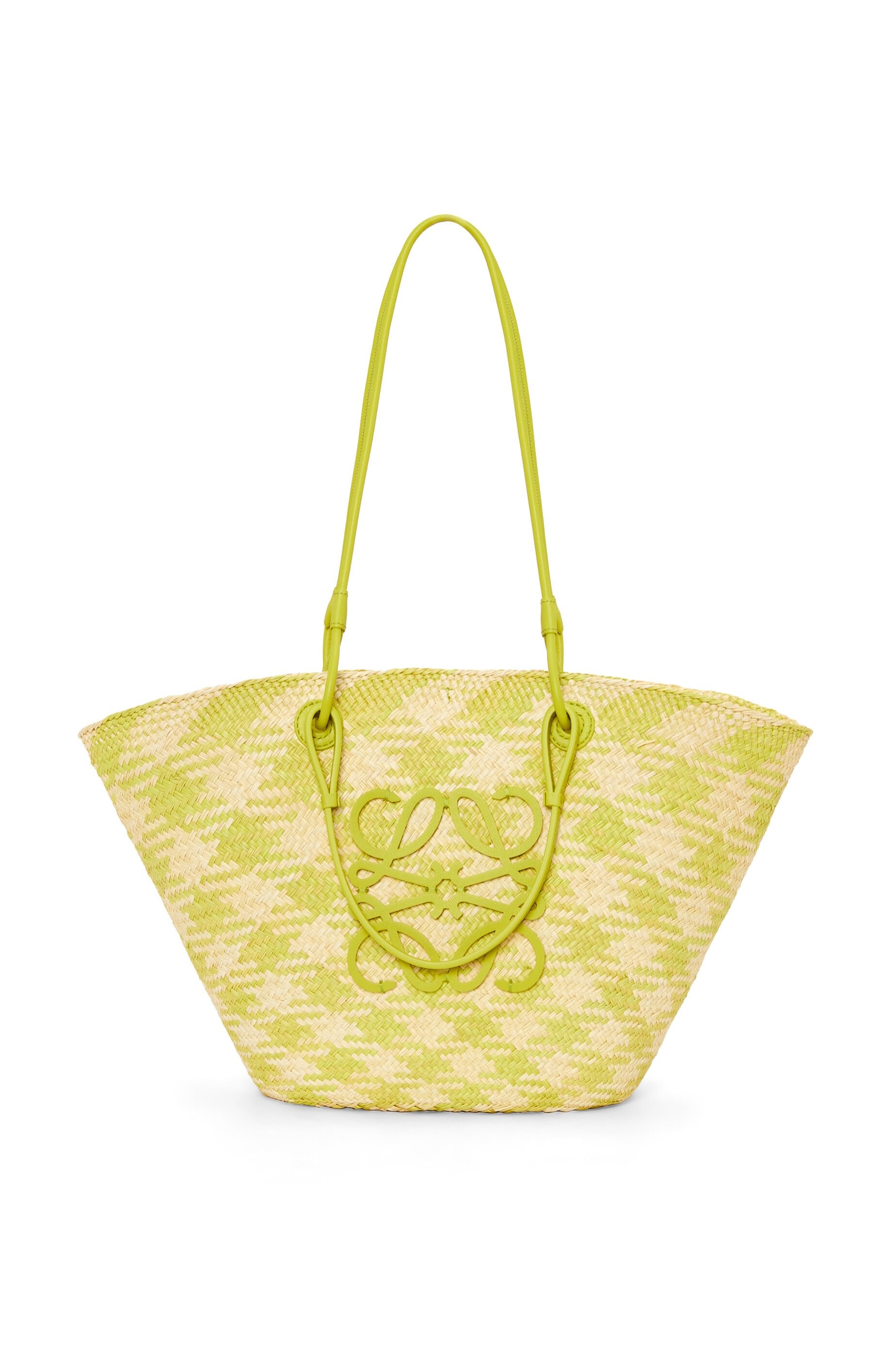 Anagram Basket bag in iraca palm and calfskin - 1