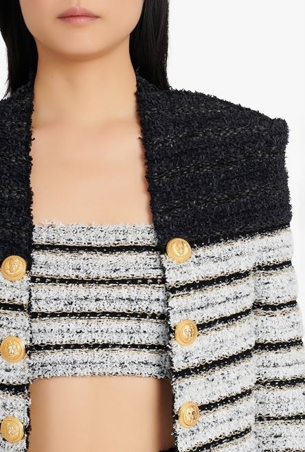 Black and white tweed spencer jacket - 6