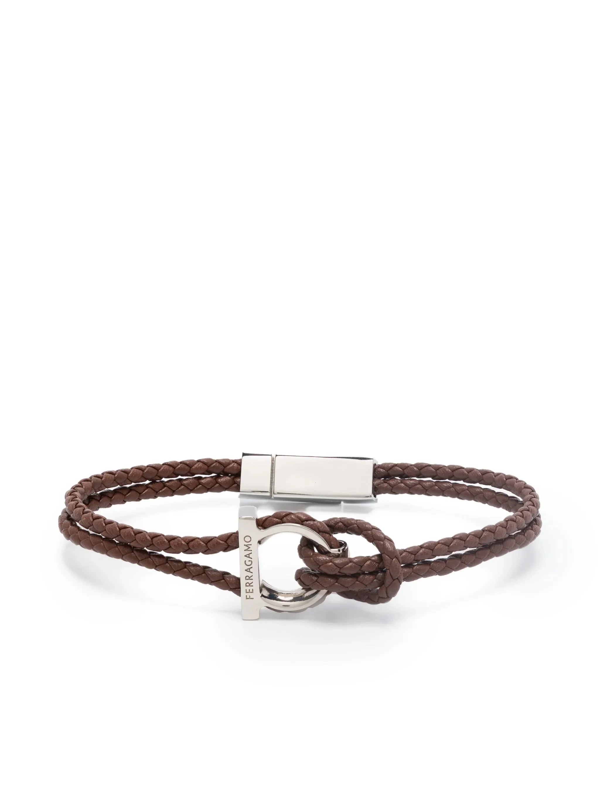 Ferragamo Braided Leather Bracelet - 1