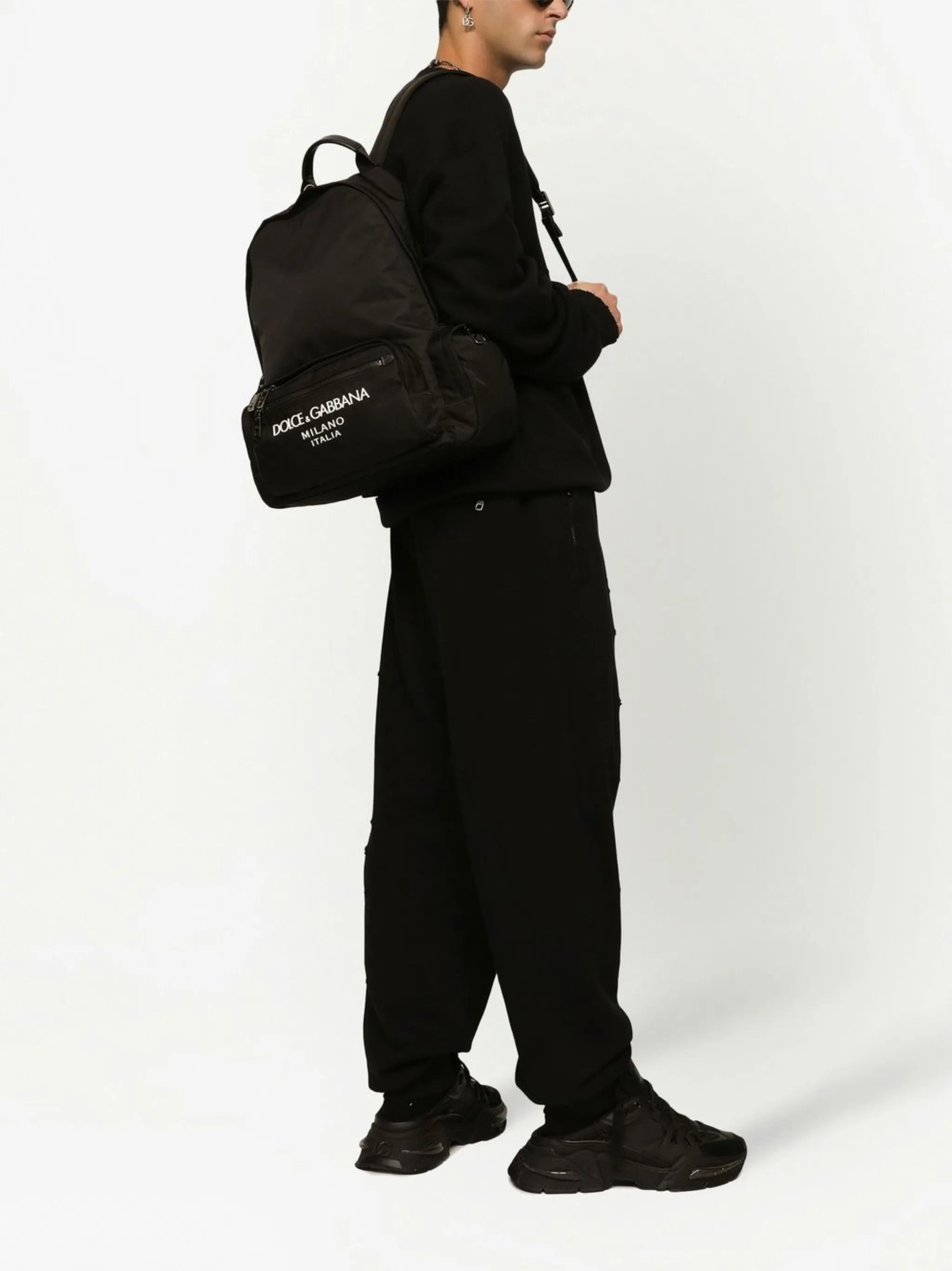 logo-stamp zipped backpack - 2