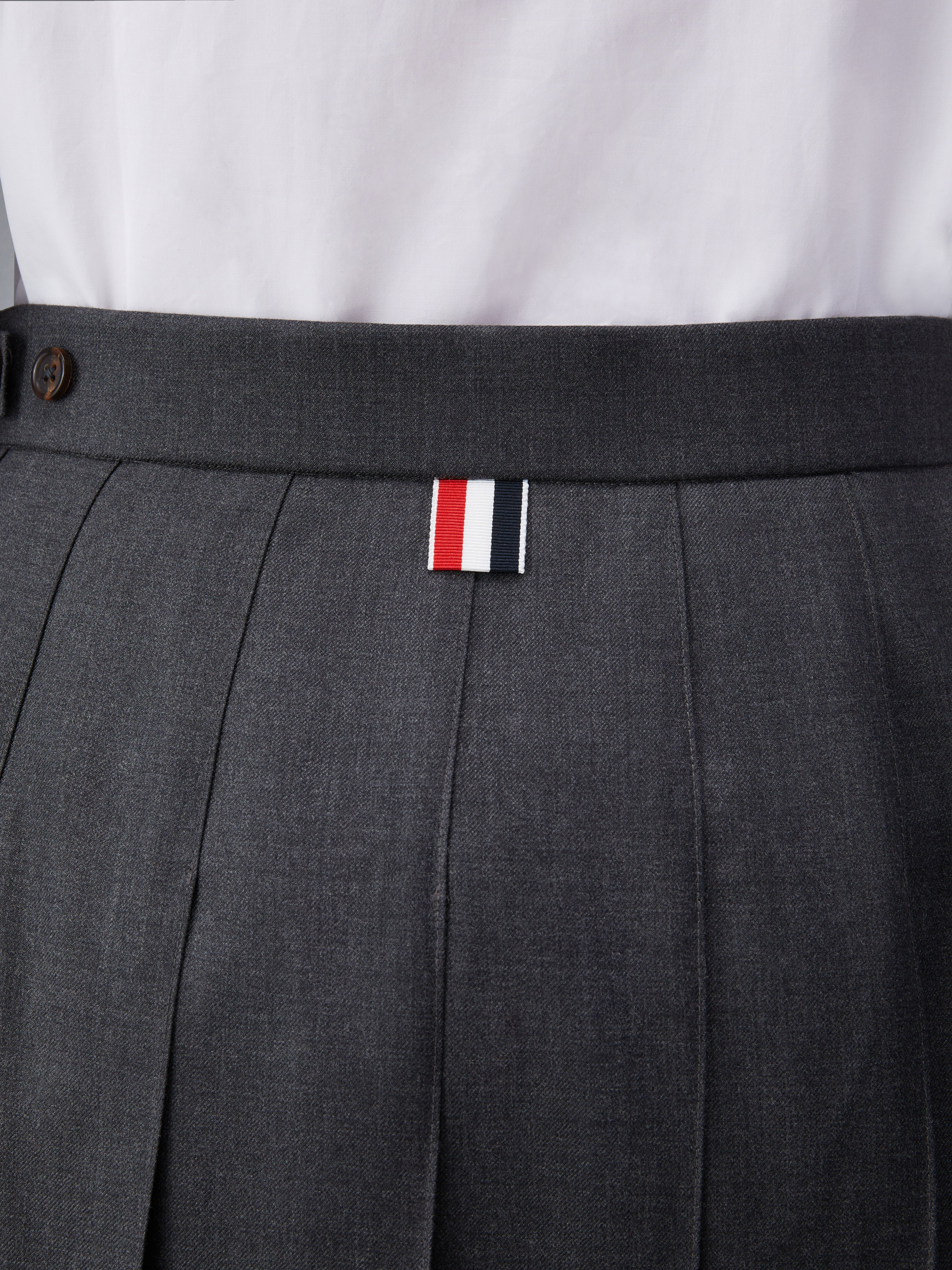 Twill Pleated Long Skirt - 6