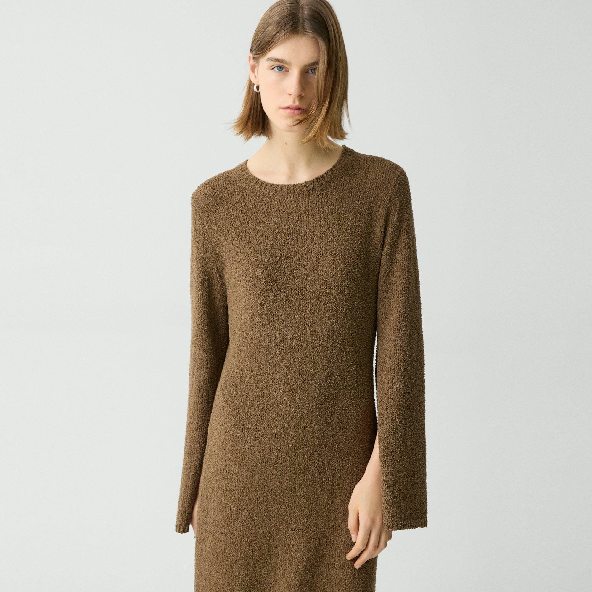 Bouclé Midi Dress in Cotton-Blend - 5