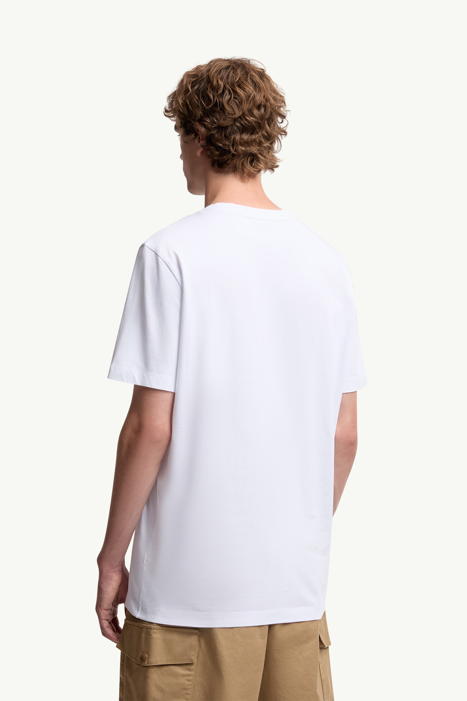 Flocked Logo Cotton T-Shirt - 5