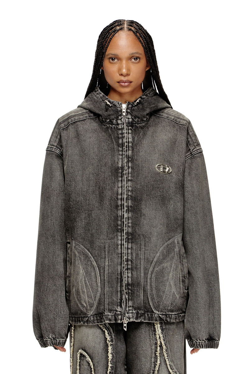 HOODED JACKET IN FADED DENIM 6