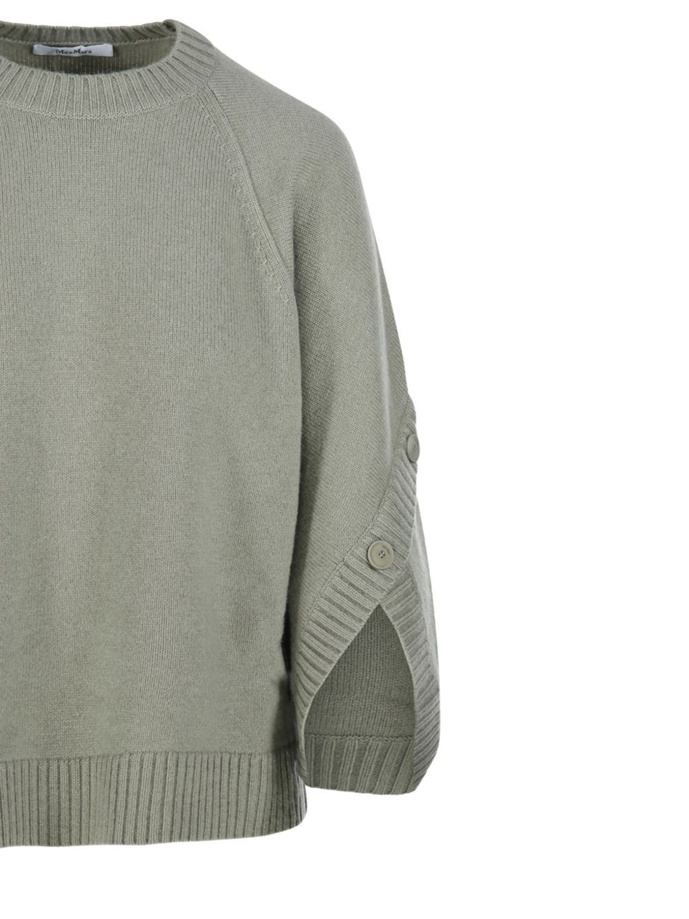 button-cuff balloon-sleeve sweater - 4