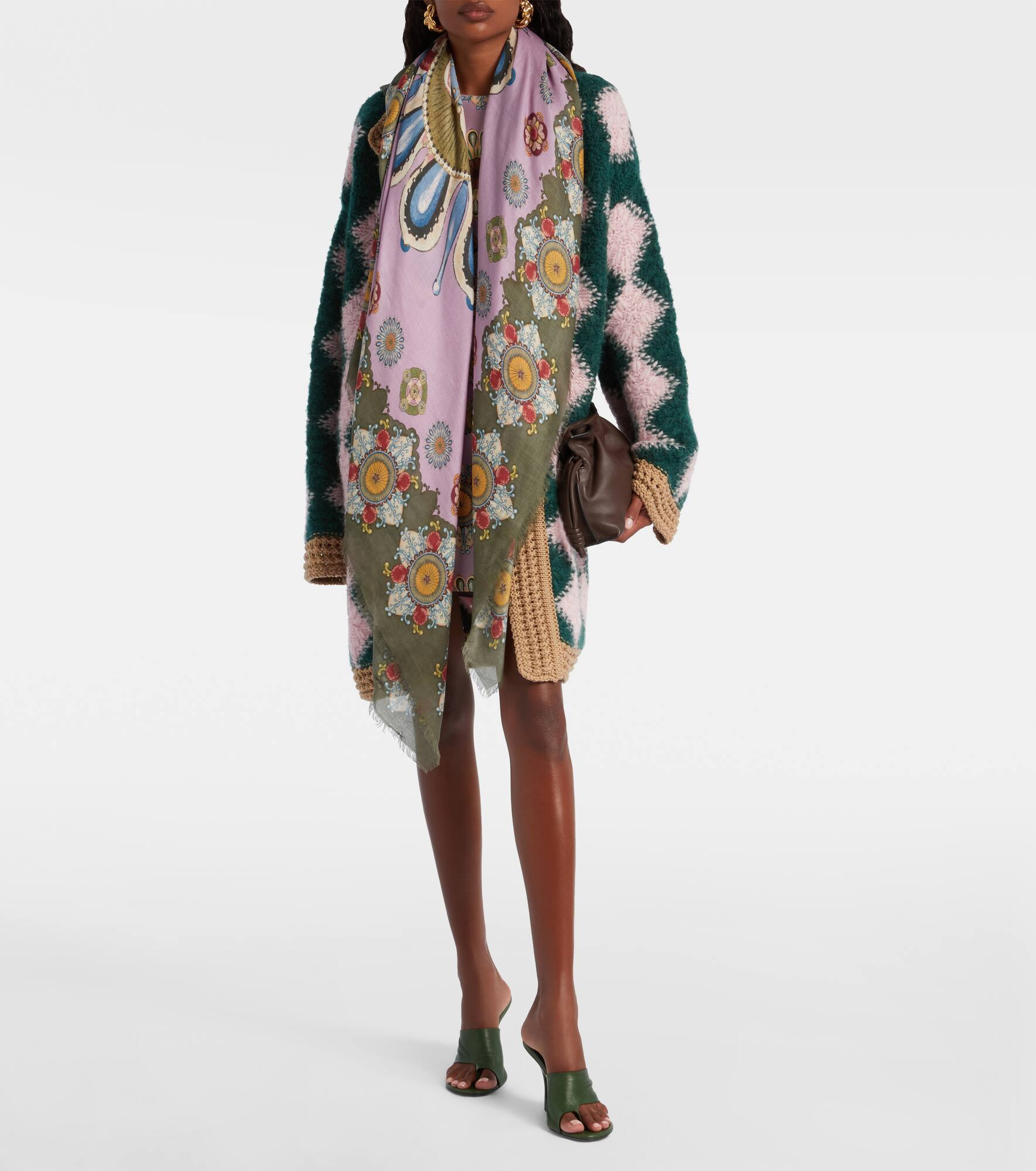 Printed silk scarf - 6