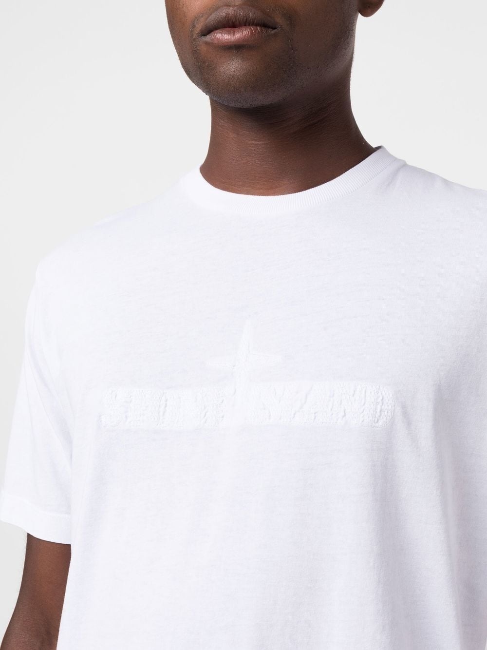 logo-embroidered cotton T-shirt - 5