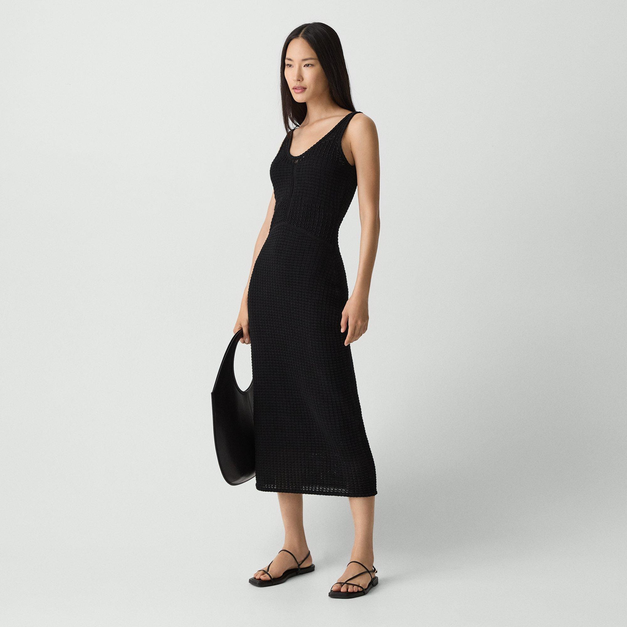 Stitched Dress in Sheen Cotton - 3