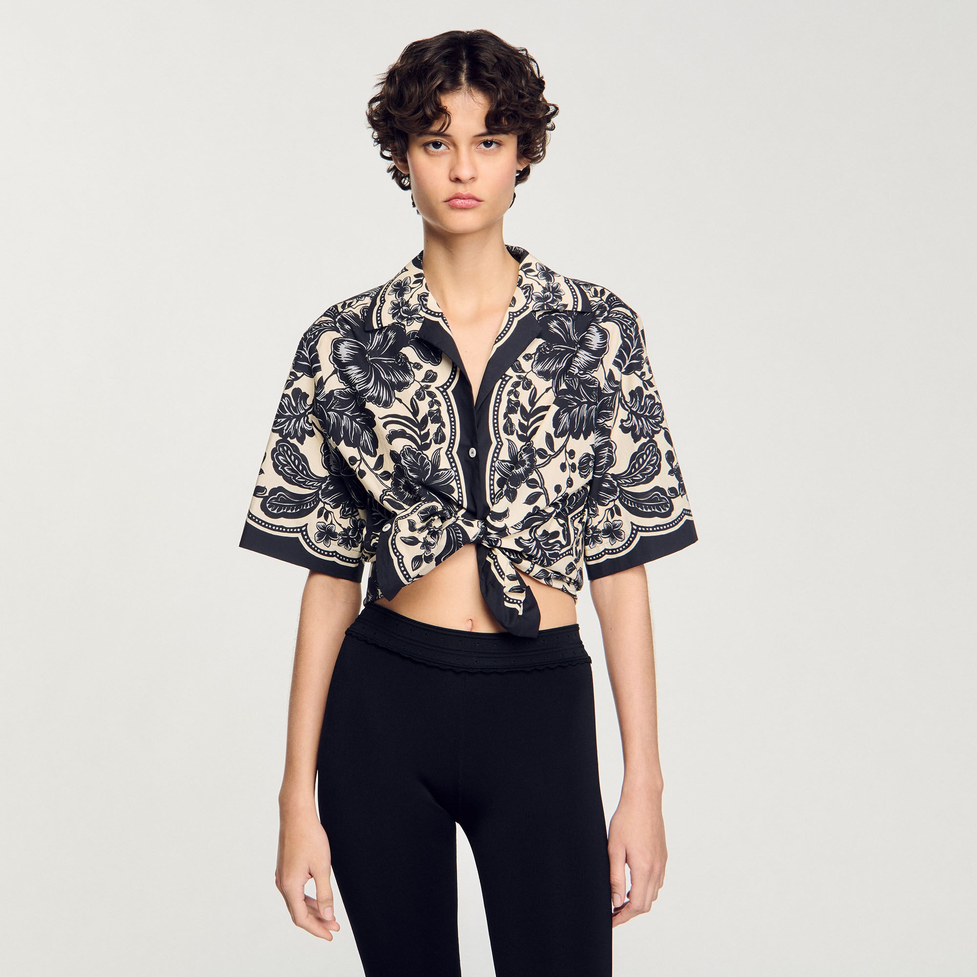 FLORAL MOTIF SHIRT - 4