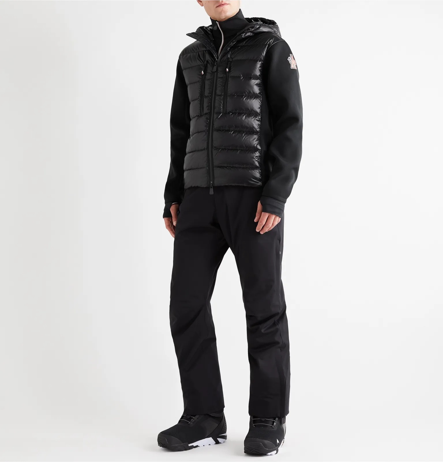 Panelled Neoprene, Stretch-Knit and Quilted Shell Down Jacket - 2