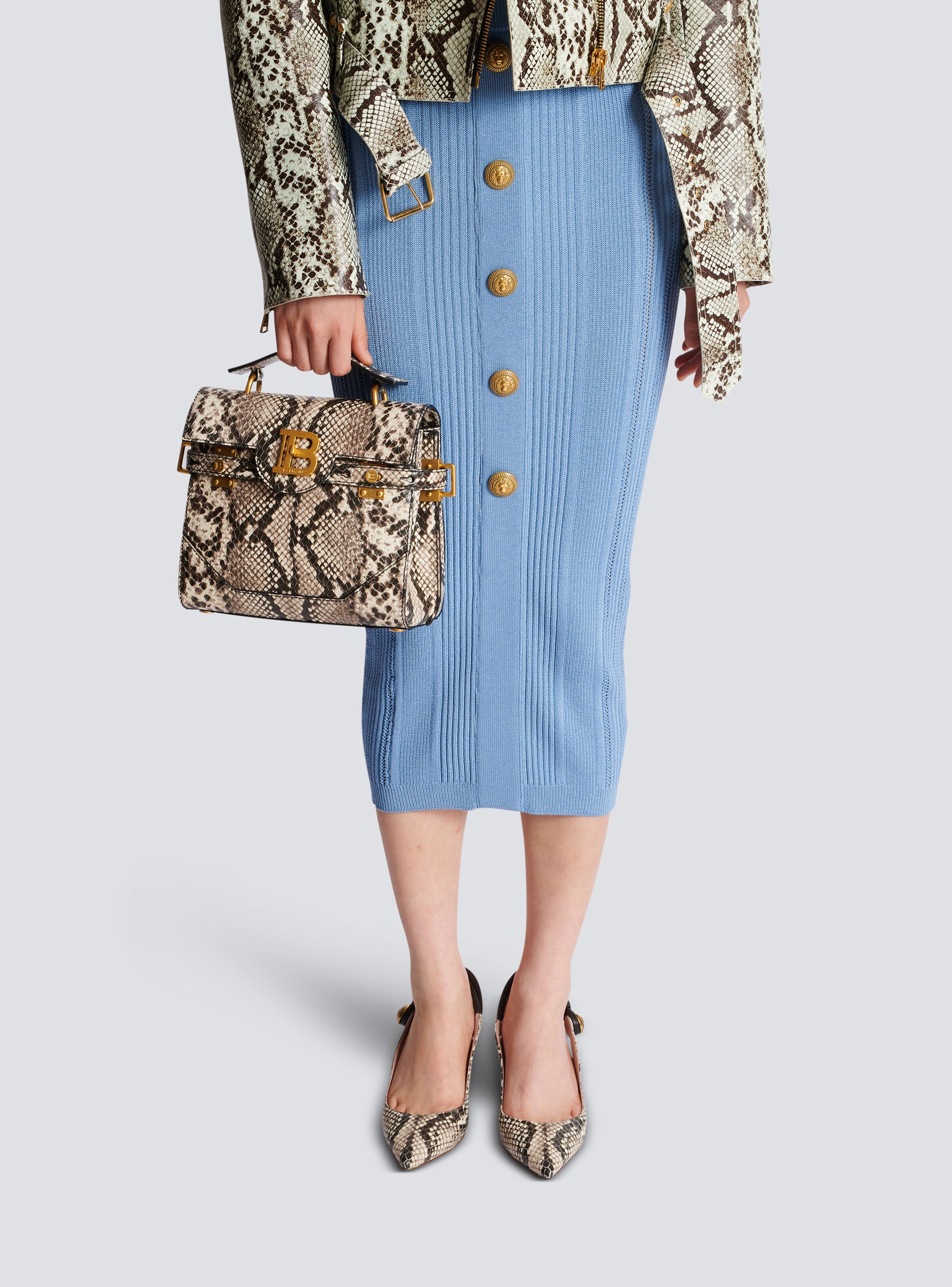 B-Buzz 23 snakeskin-effect leather bag - 8