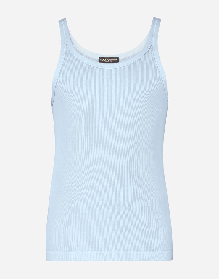 Fine-rib cotton jersey singlet - 3