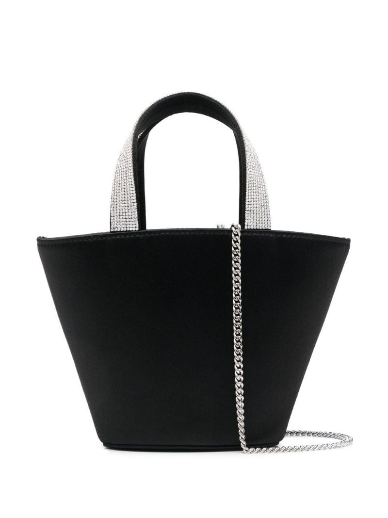 Amina Muaddi logo-plaque mini bag outlook