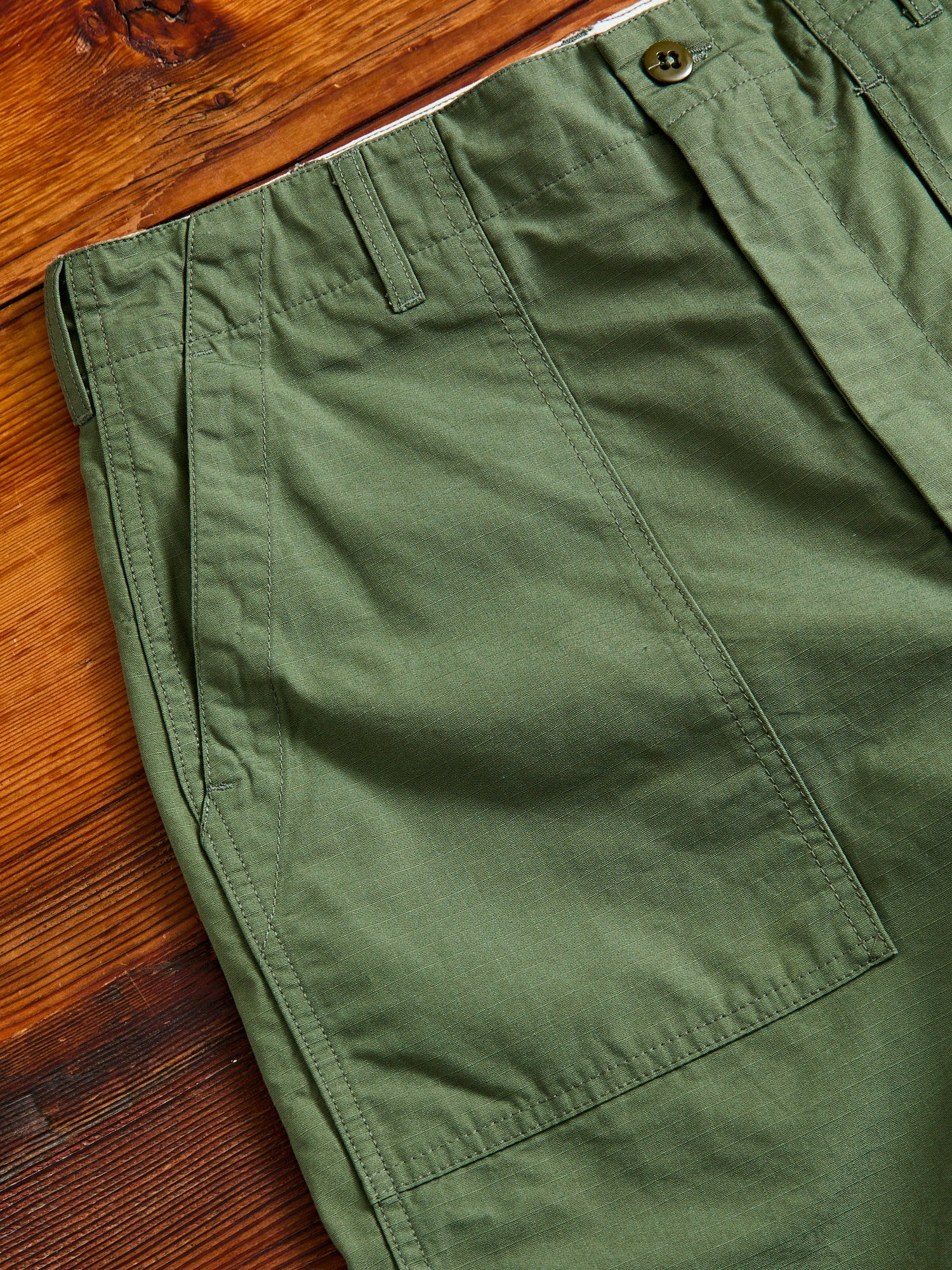Fatigue Shorts in Olive Cotton Ripstop - 3