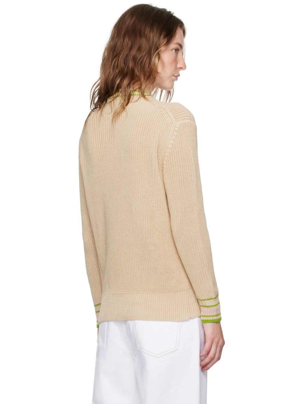 Beige 'Marni' Patches Sweater - 3