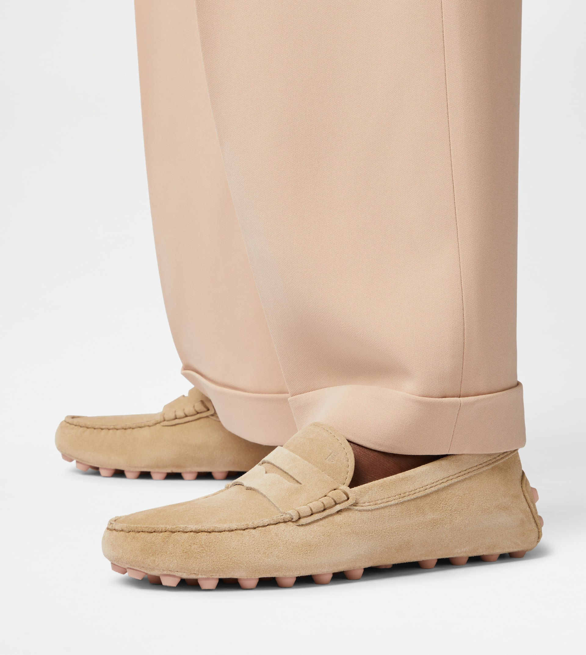 TOD'S GOMMINO BUBBLE IN SUEDE - BEIGE, PINK - 7