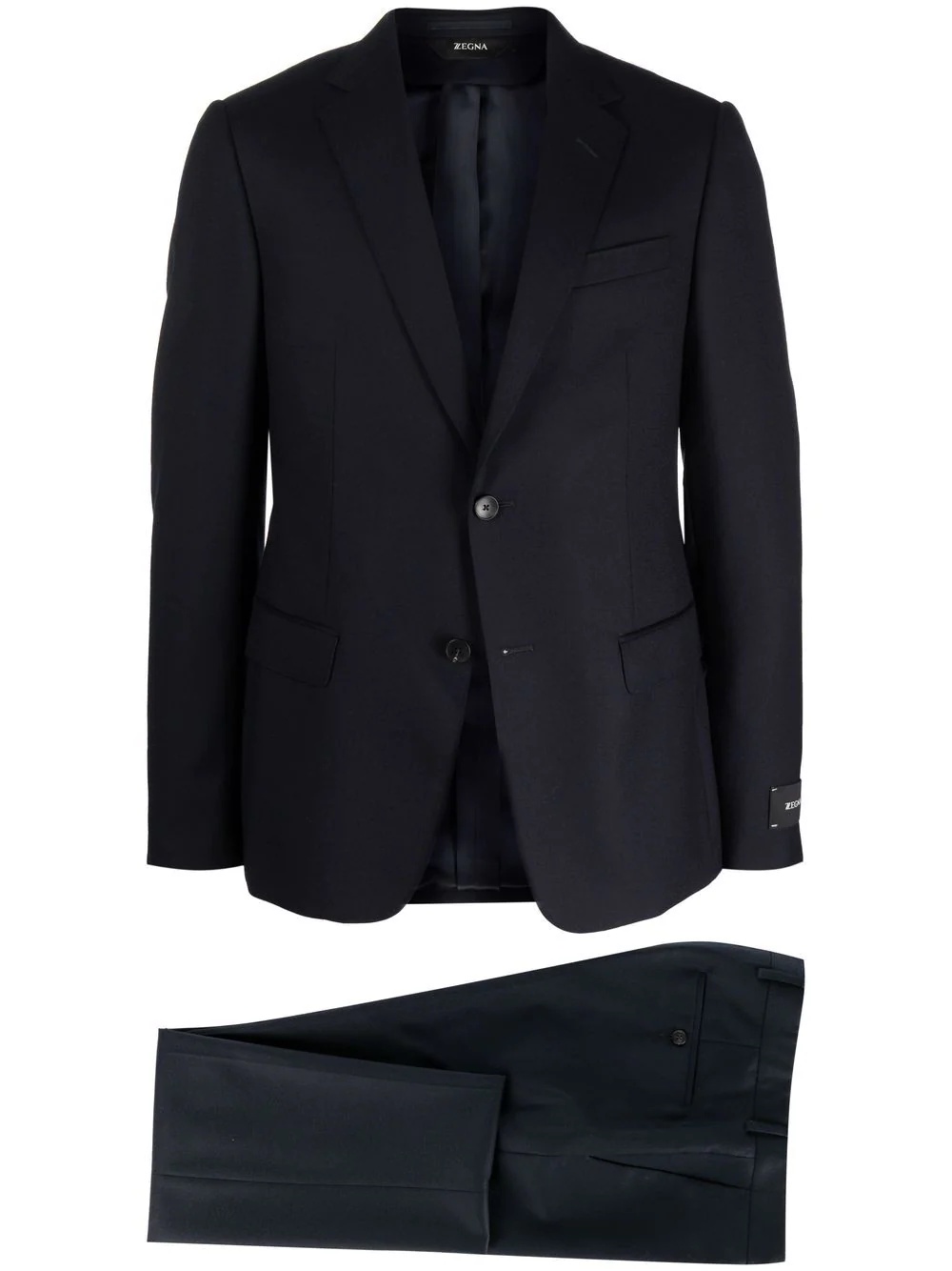 single-breasted wool suit - 1