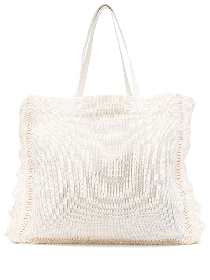 Ivory crochet shopping bag 1