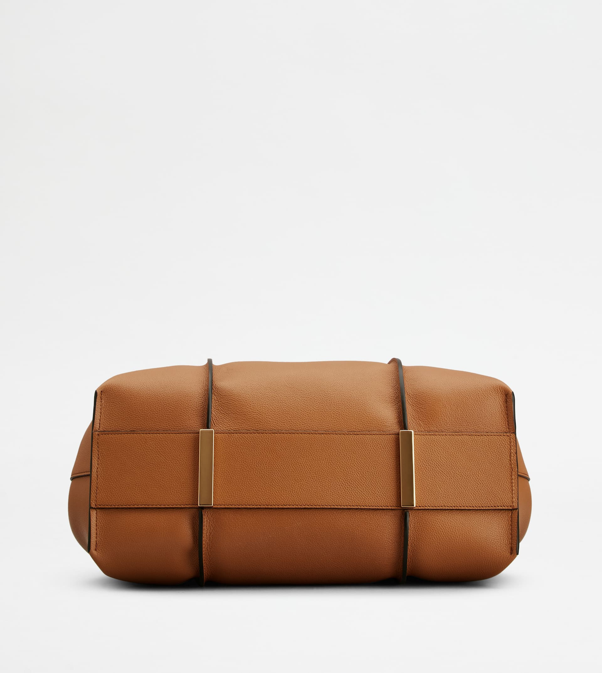 T TIMELESS SHOPPING BAG IN LEATHER MEDIUM - BROWN - 4