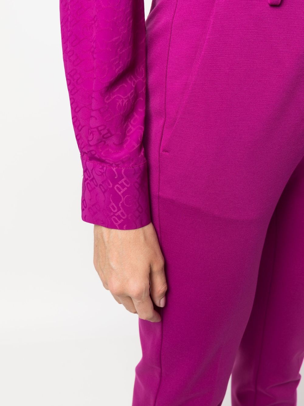 high-waisted cropped trousers - 10