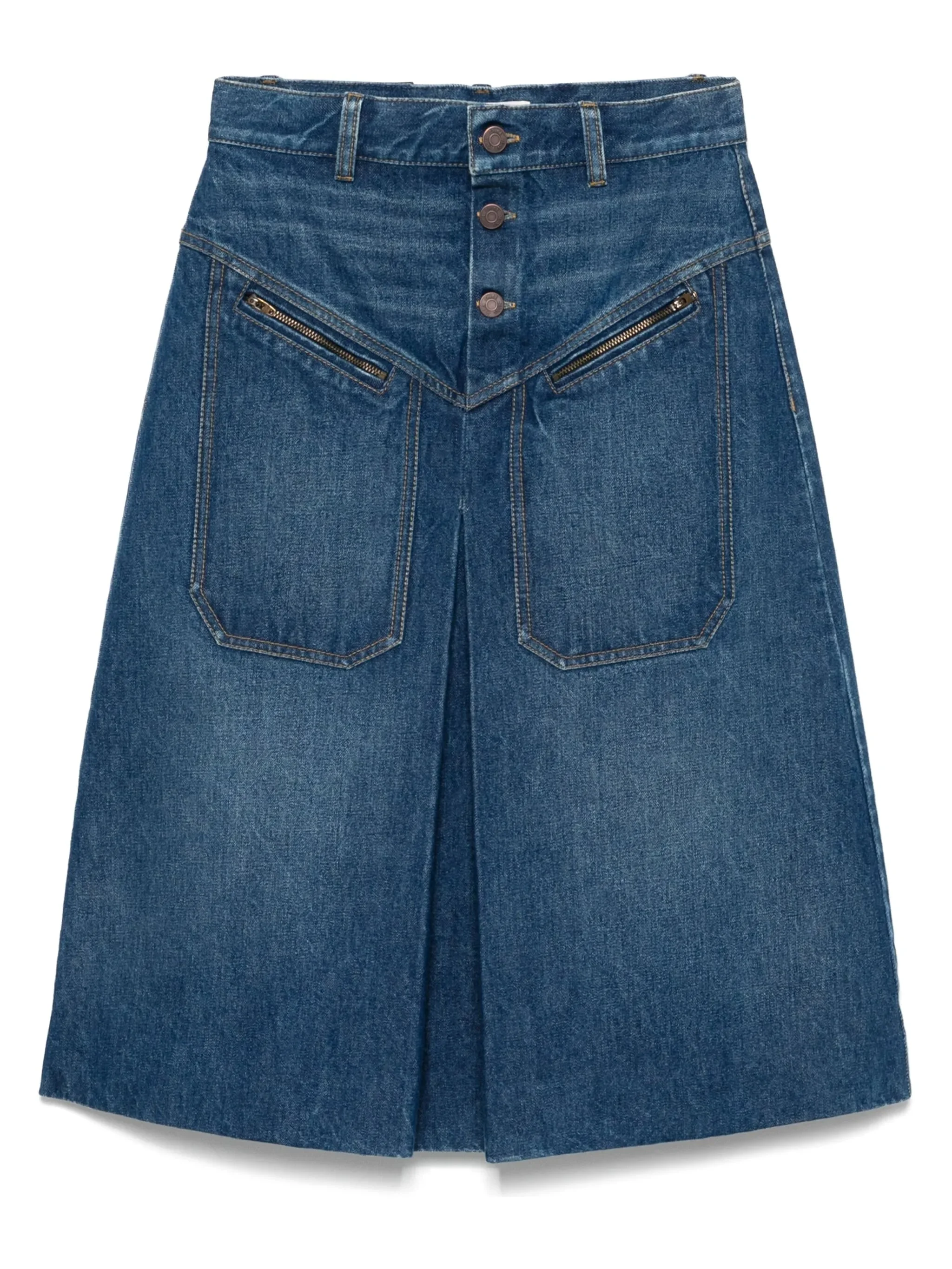 denim midi skirt - 1