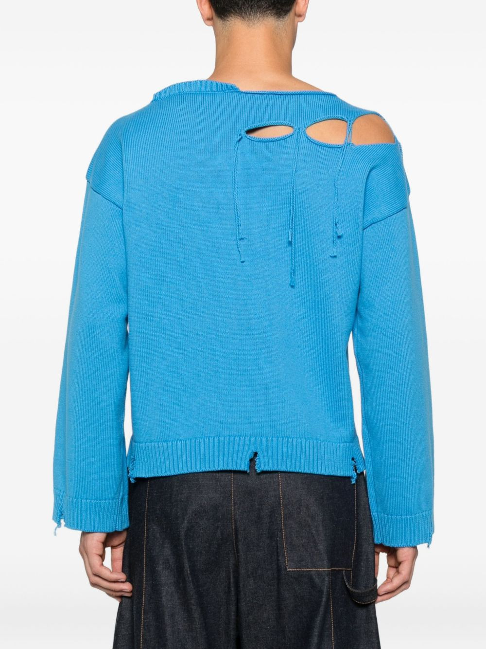 patch-detail distressed-effect sweater - 4