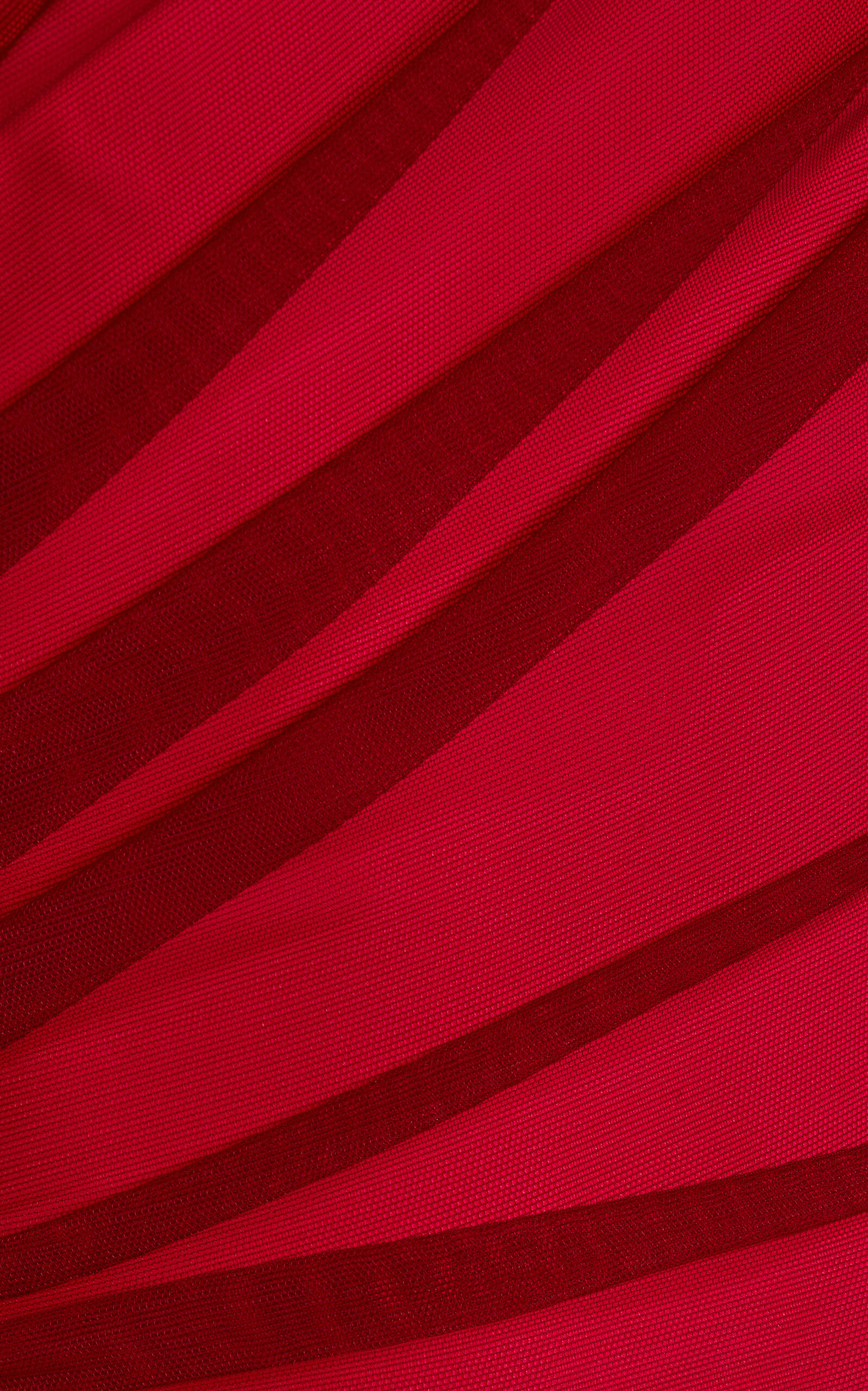 Draped Tulle Midi Dress burgundy - 5