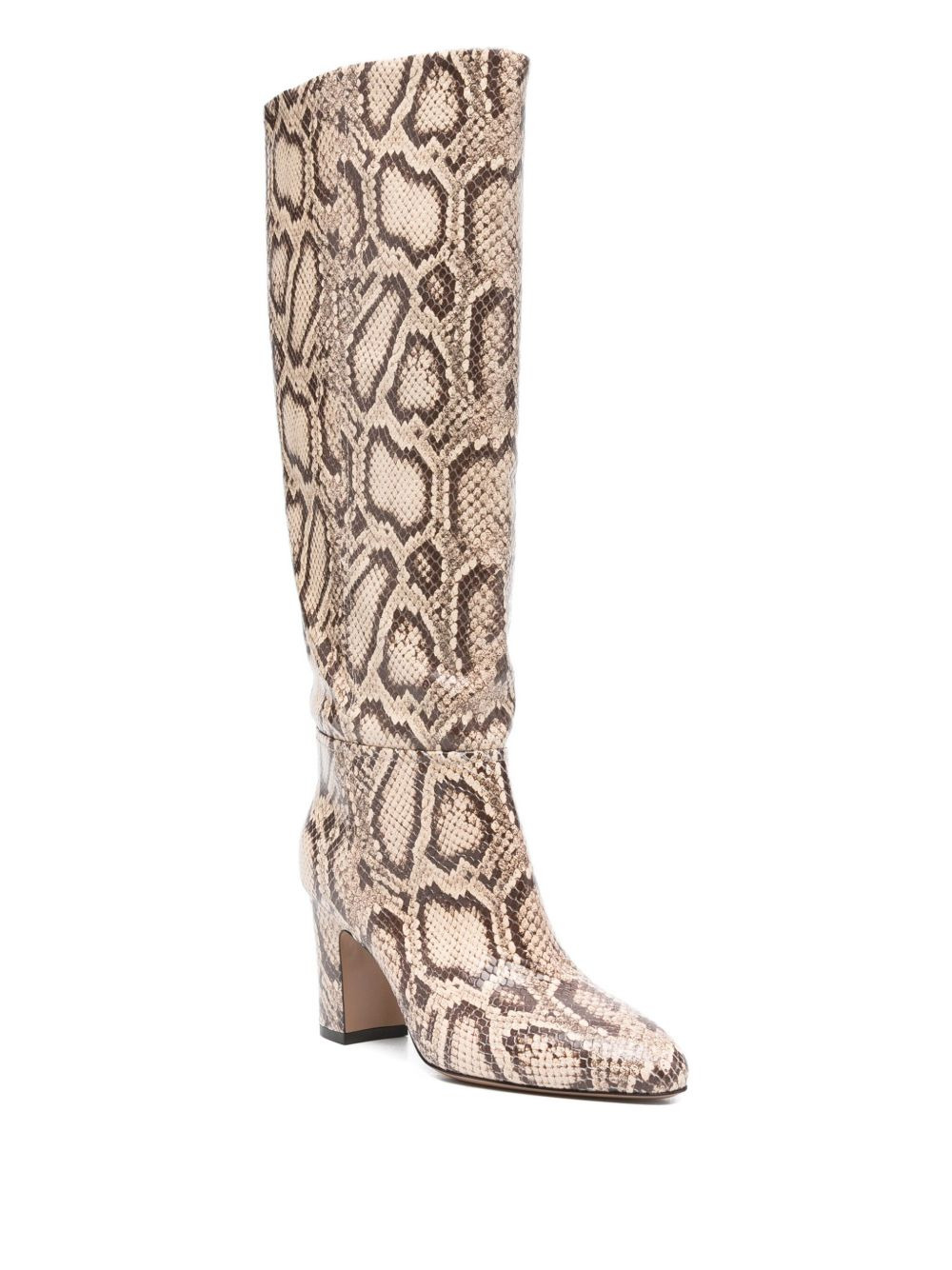 80MM python print calf leather boots - 2
