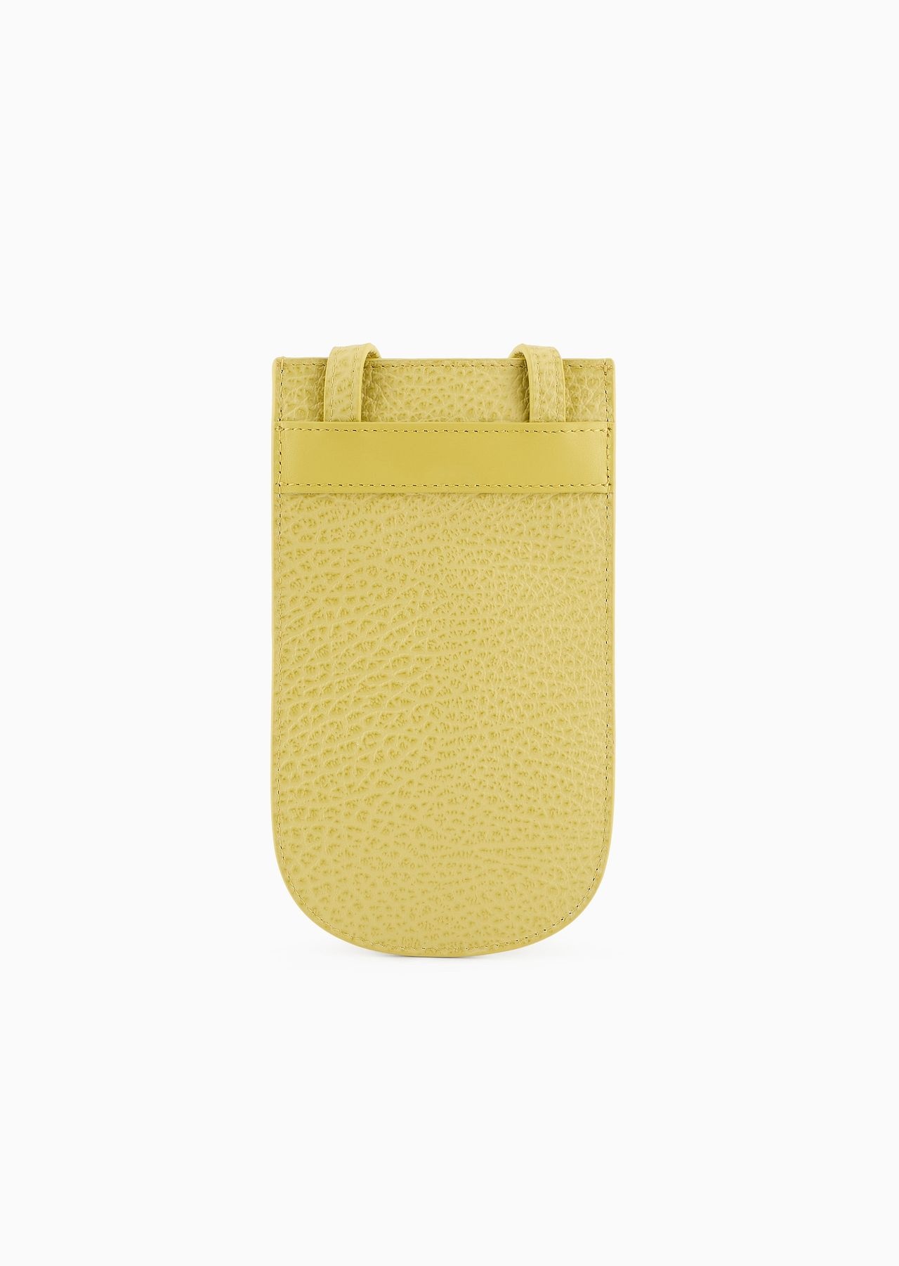 Pebbled-leather tech case with shoulder strap and smooth leather details - 3