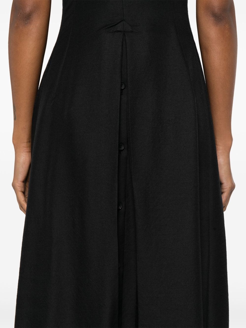 plunging V-neck midi dress - 5