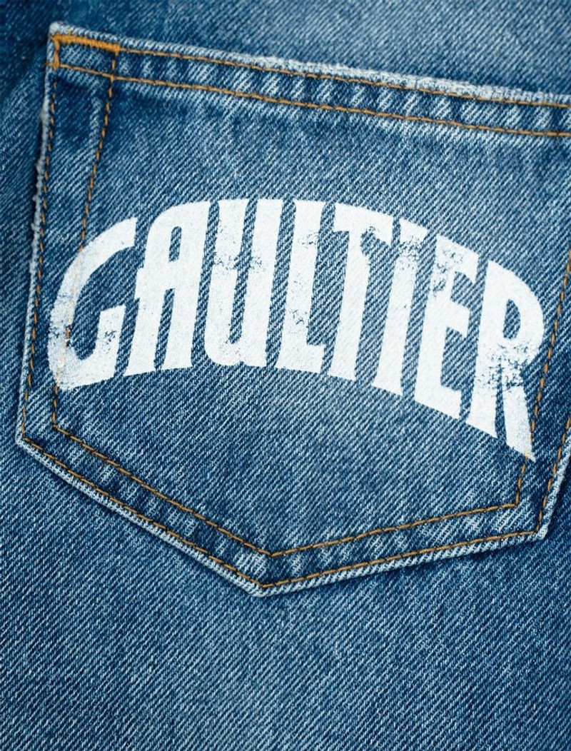 Jean Paul Gaultier Denim trousers with screen-printed logo outlook