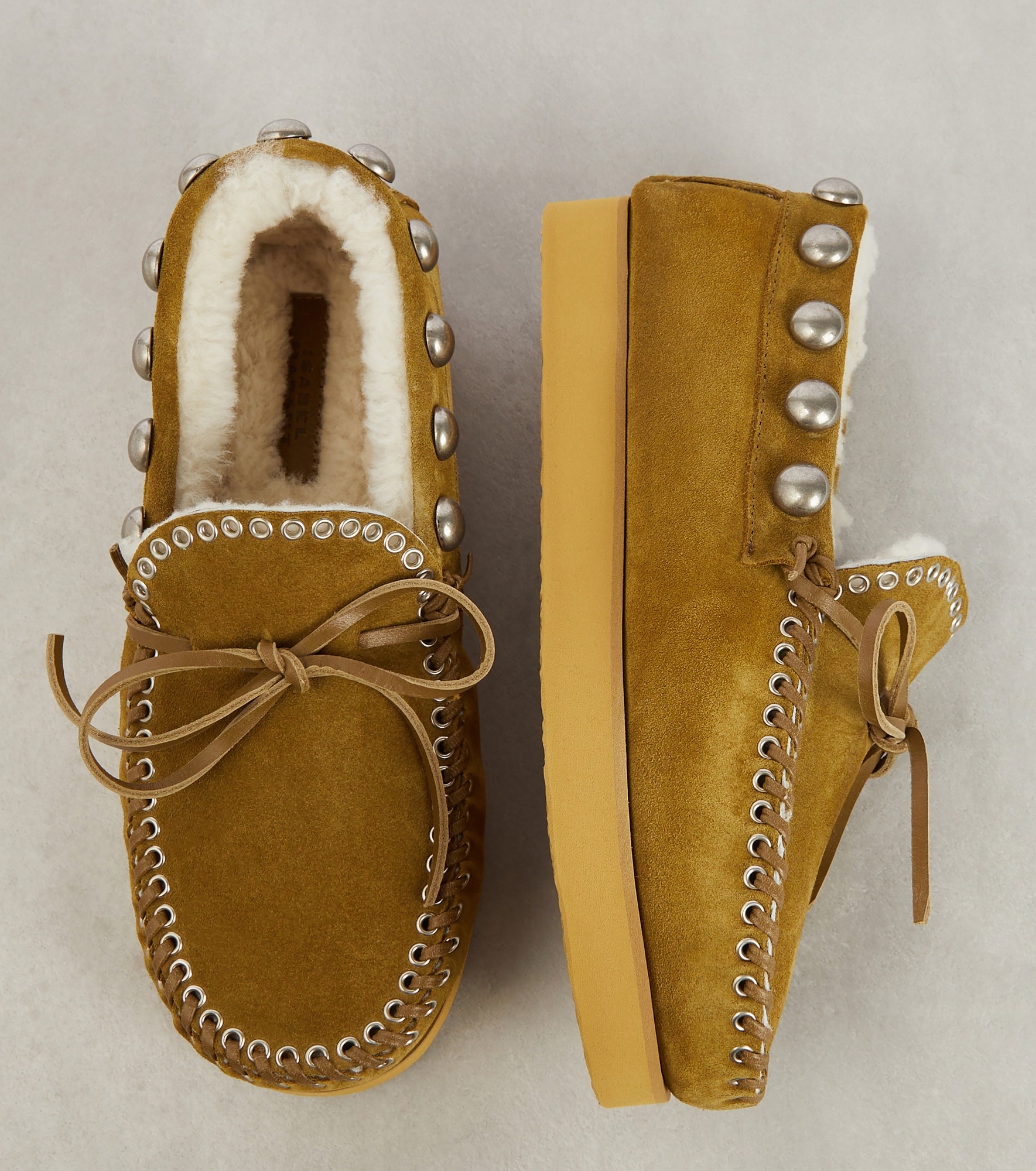 Forley shearling-lined suede moccasins - 6