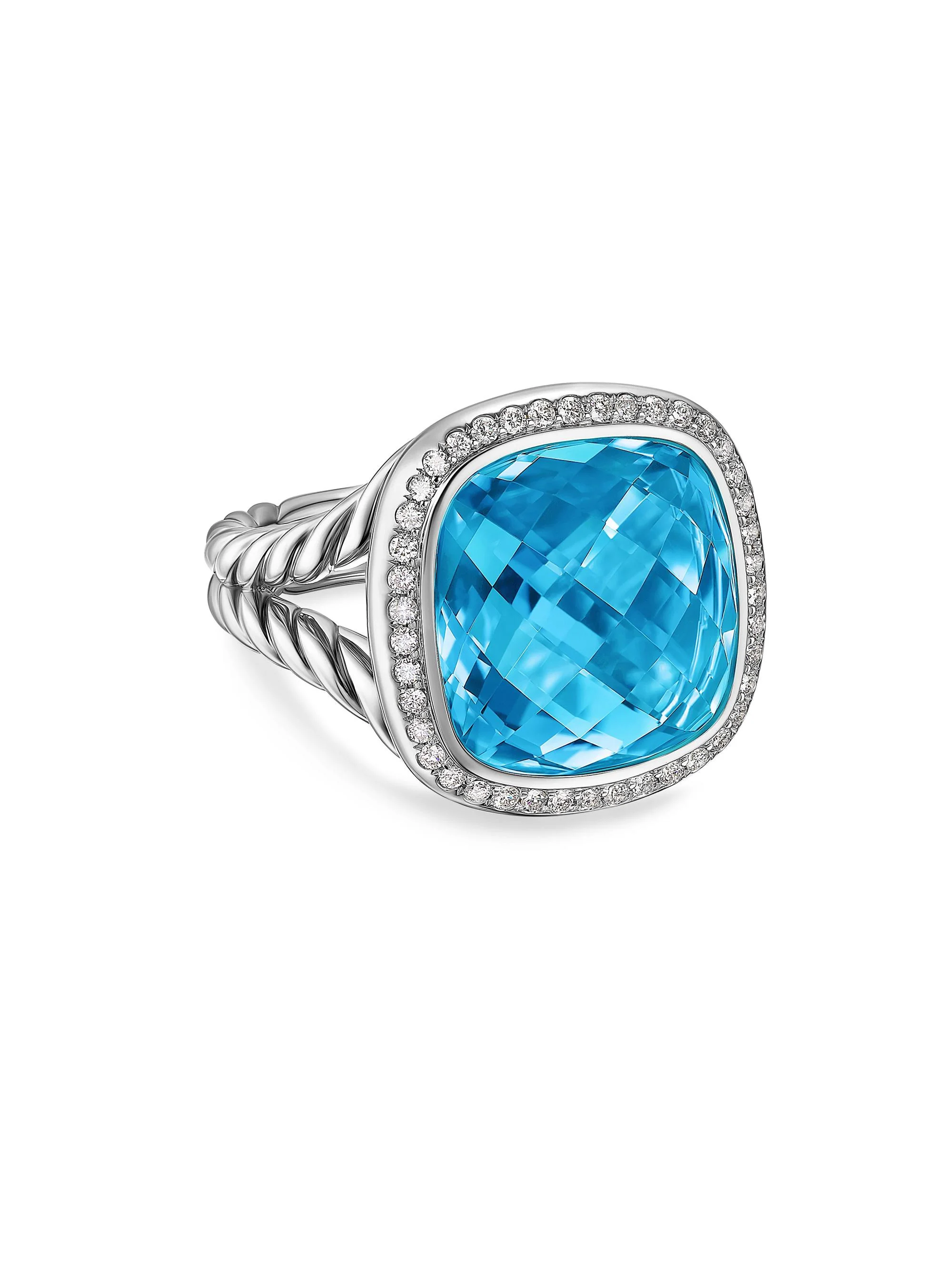 Women's Albion Ring in Sterling Silver - Blue Topaz - 1