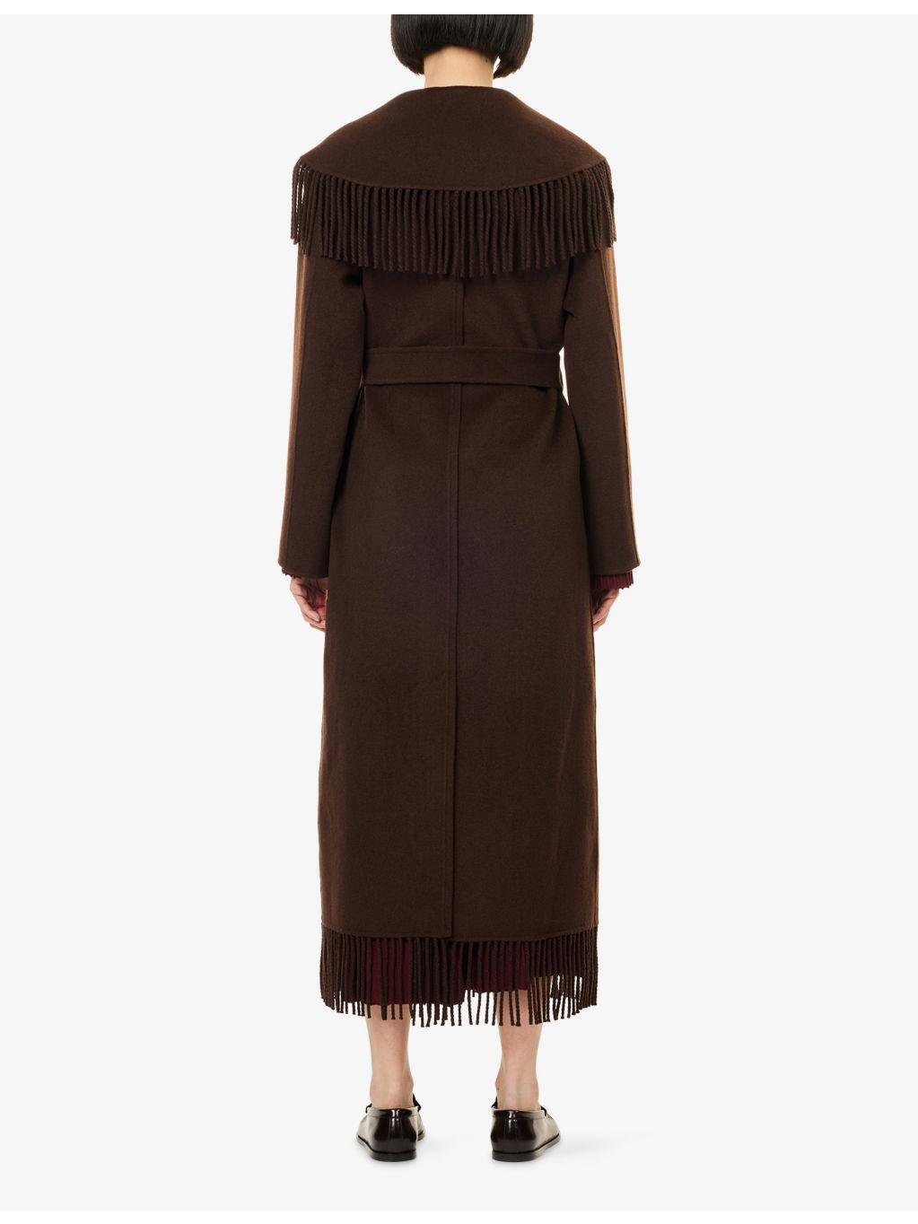 Carrie Fringed Wool-Blend Coat - 4