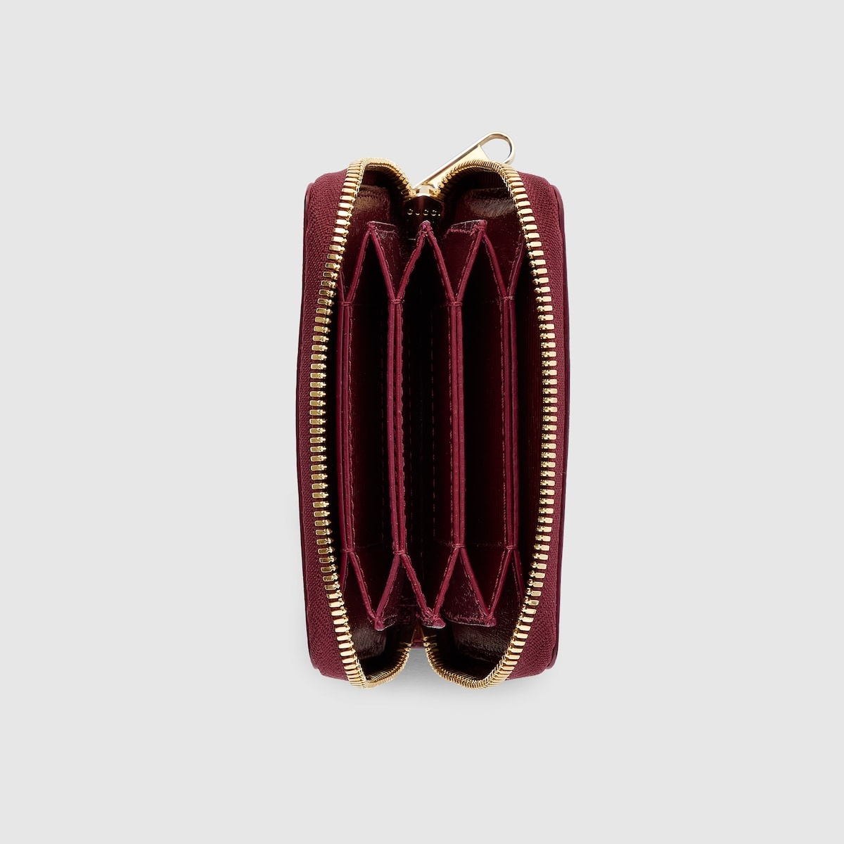 Zip card case with Gucci script - 2