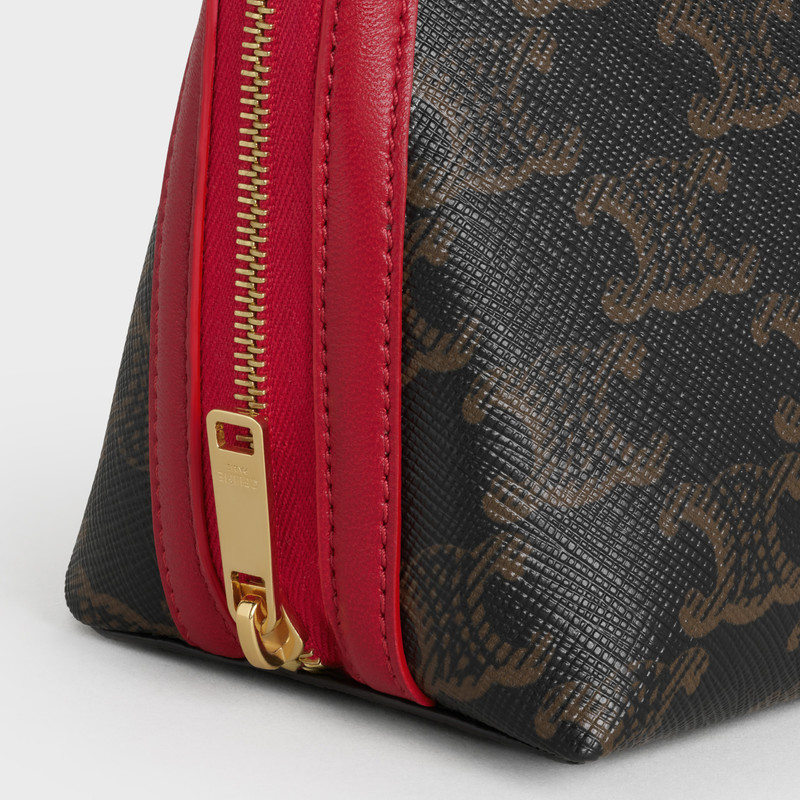 CLUTCH WITH CHAIN IN TRIOMPHE CANVAS AND SMOOTH LAMBSKIN 4