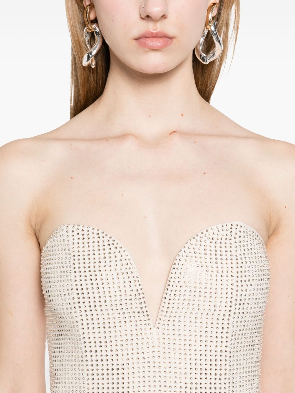 diamante-embellished maxi dress - 5