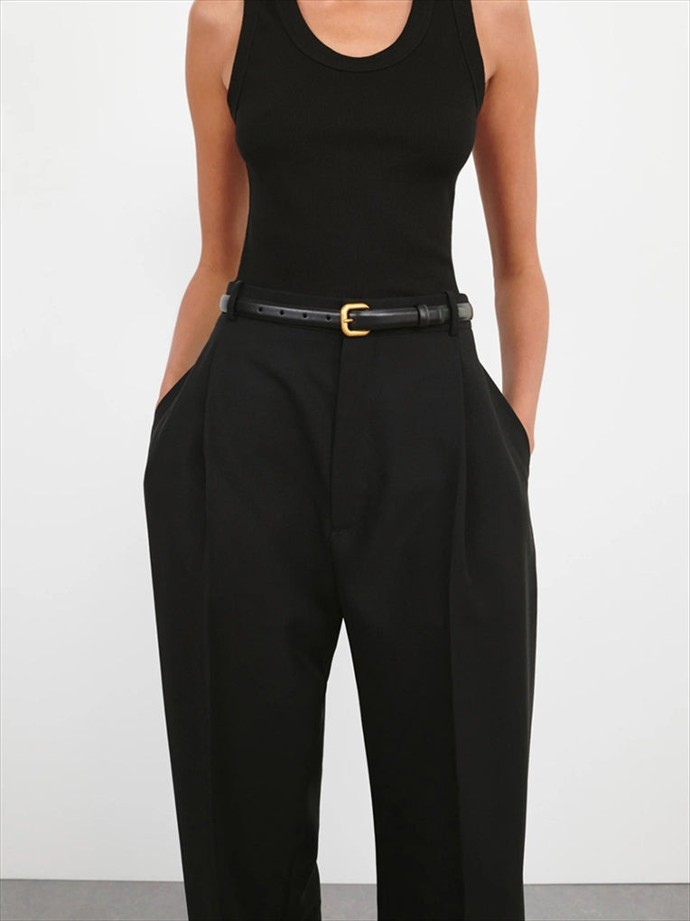 WIDE-LEG PLEATED TROUSERS - 3