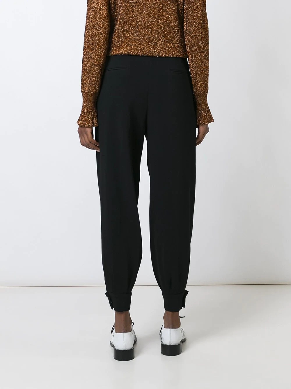 tapered ankle cuff trousers - 4