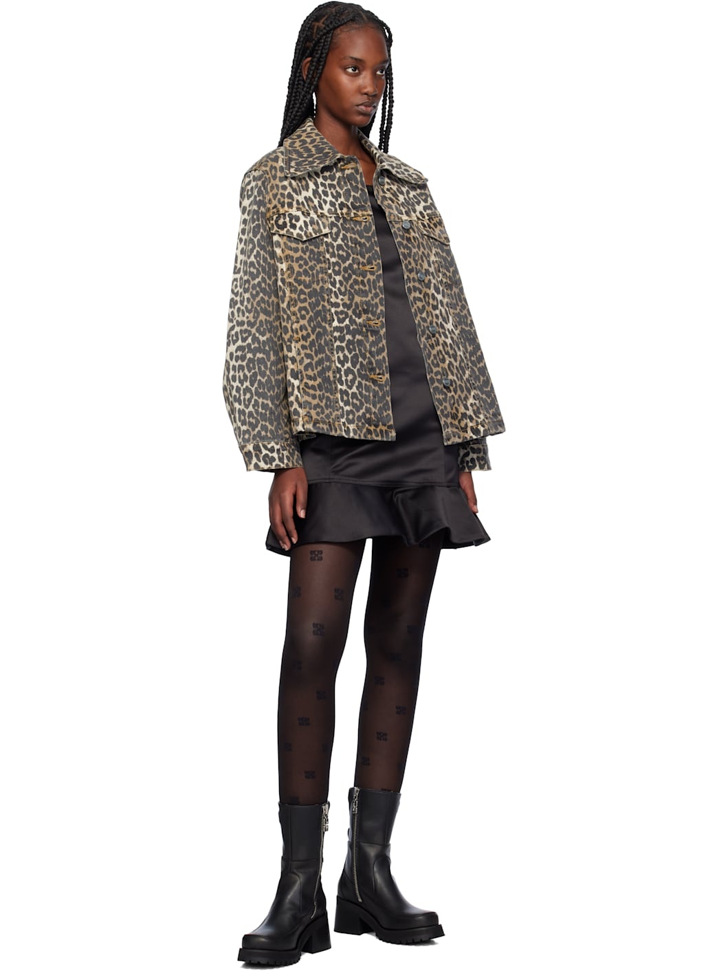 Black Feminine Buckle Platform Boots - 5