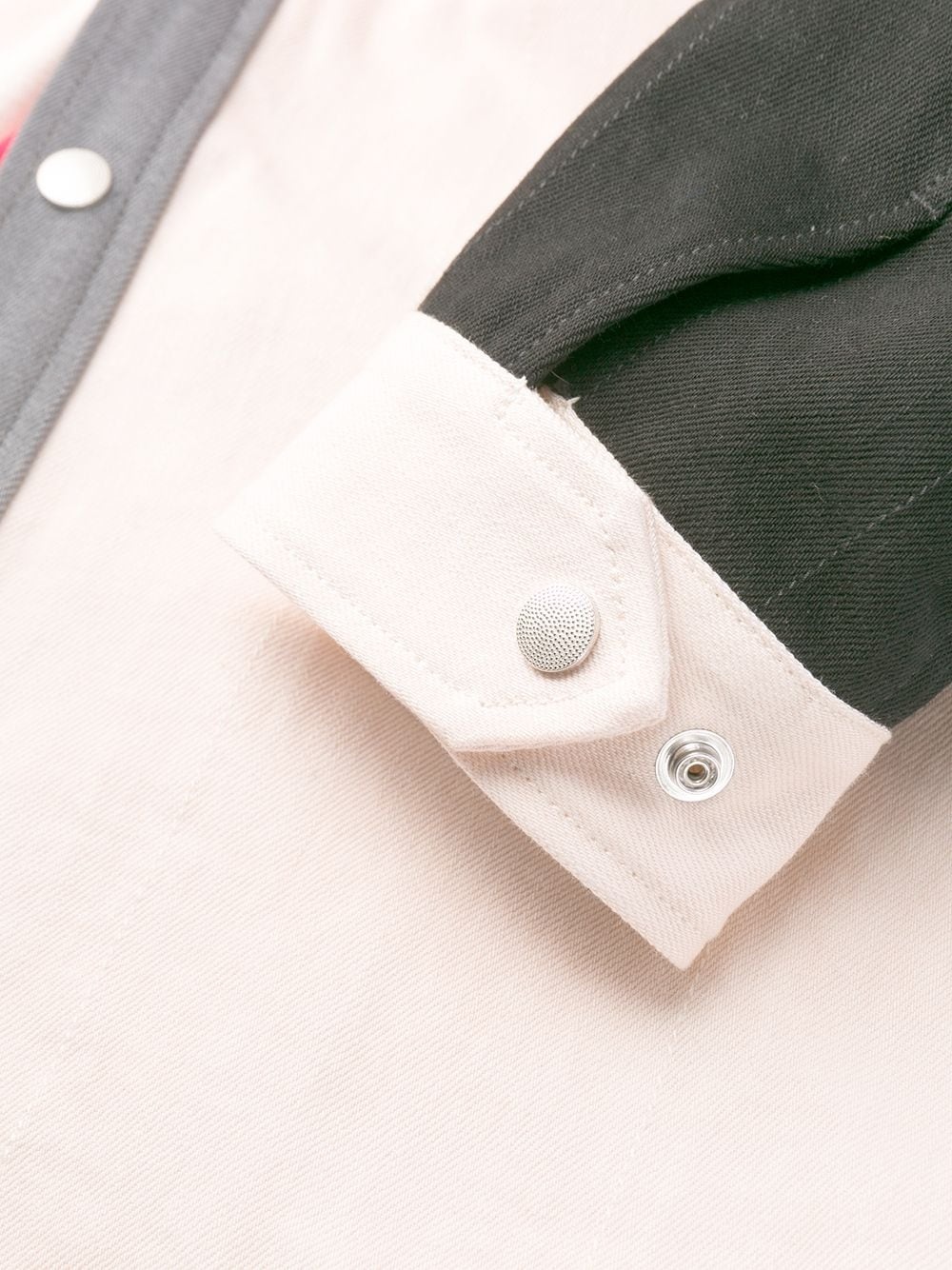 colour block shirt jacket - 7