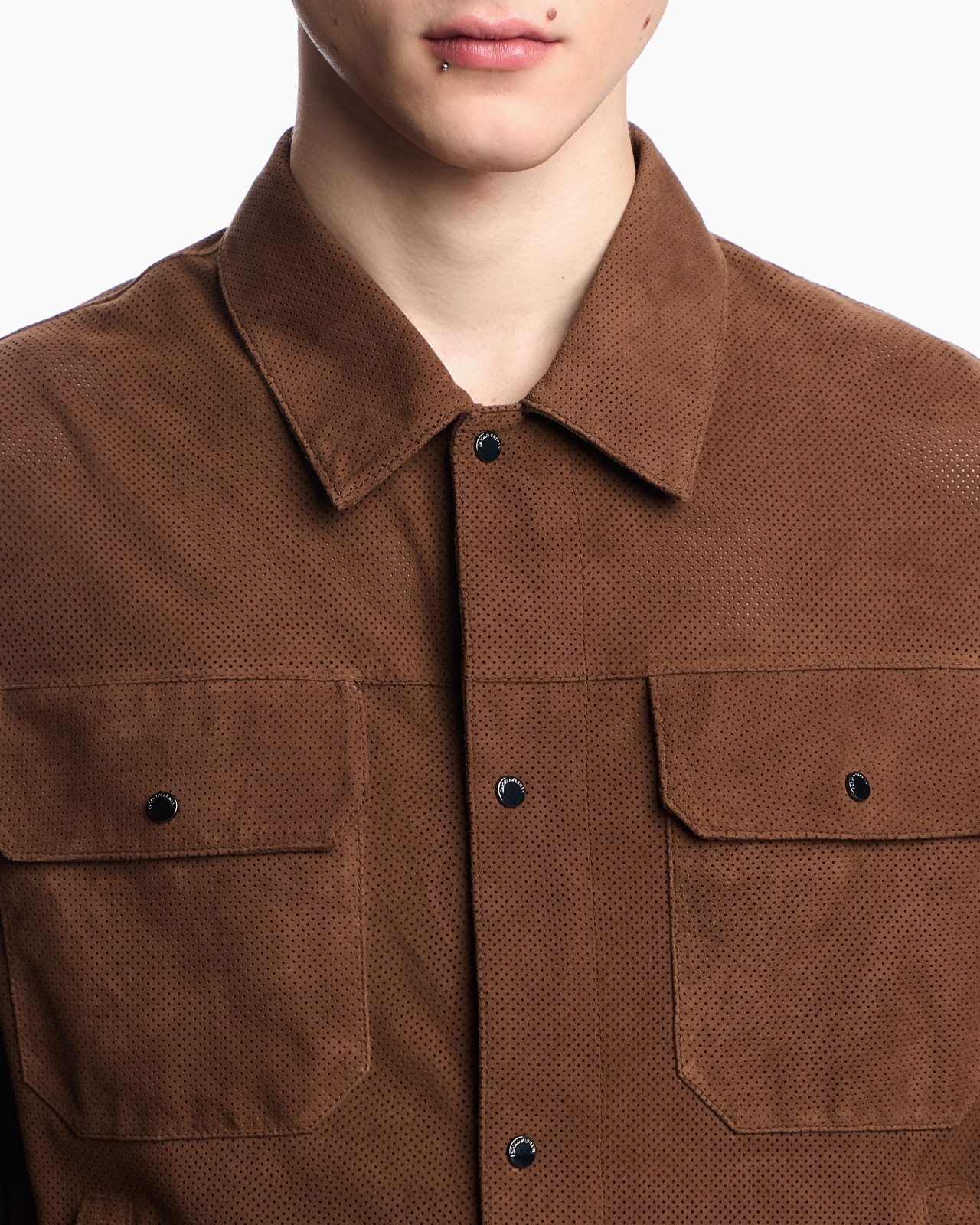 ICON GOAT SUEDE JACKET WITH MICRO PERFORATIONS - 5