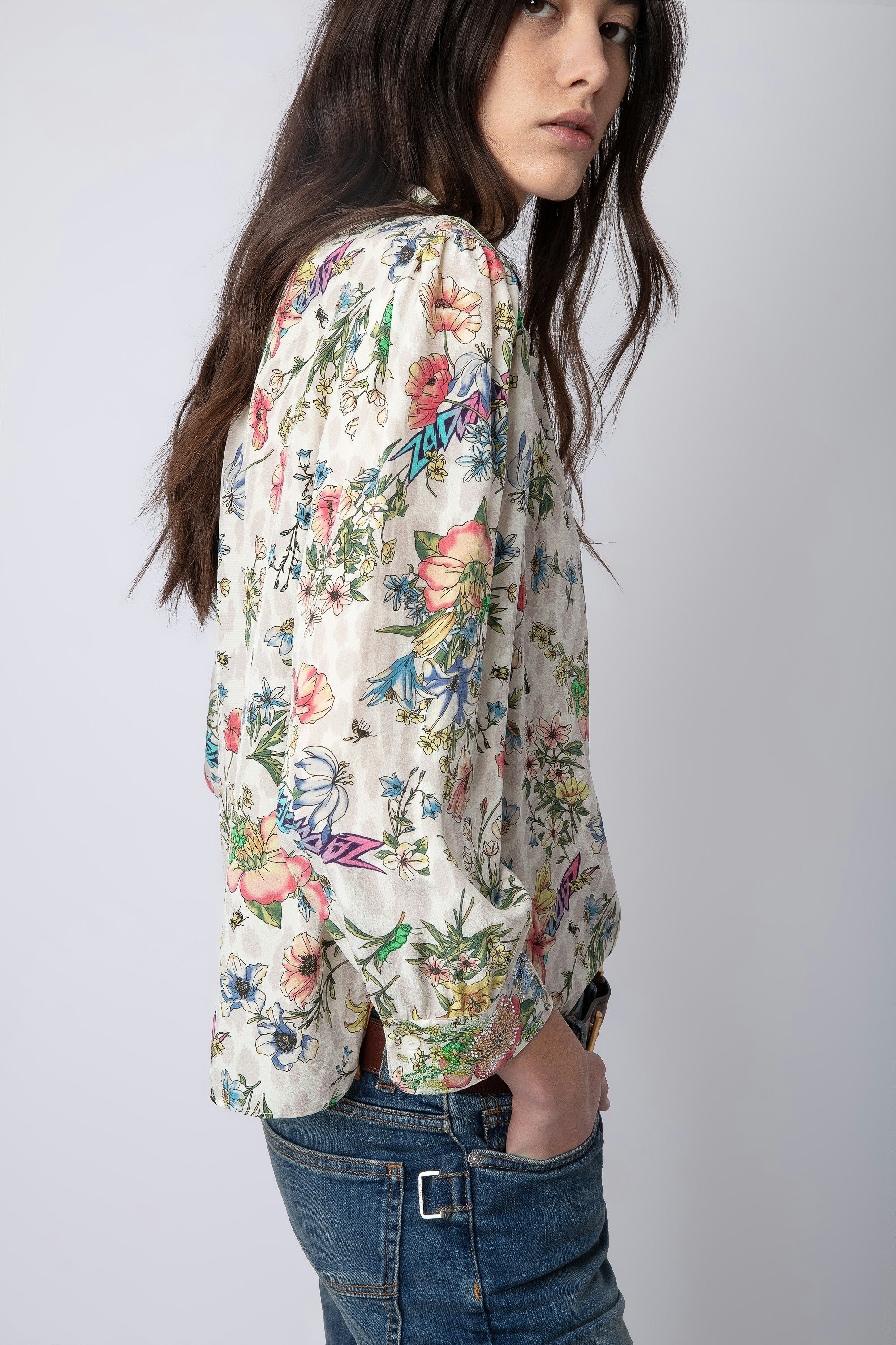 Tadeo Diamanté Silk Blouse - 5