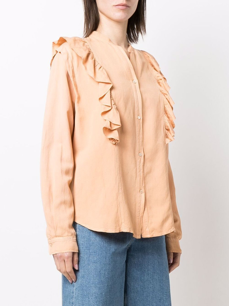 ruffled-detail V-neck blouse 3