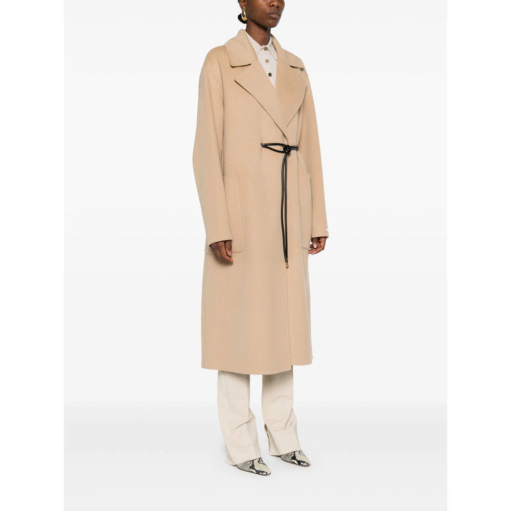 Sportmax Brown Coats - Single Breasted Coats Women - 4