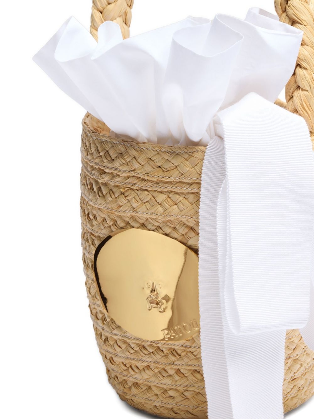 Iconic raffia bucket bag - 3