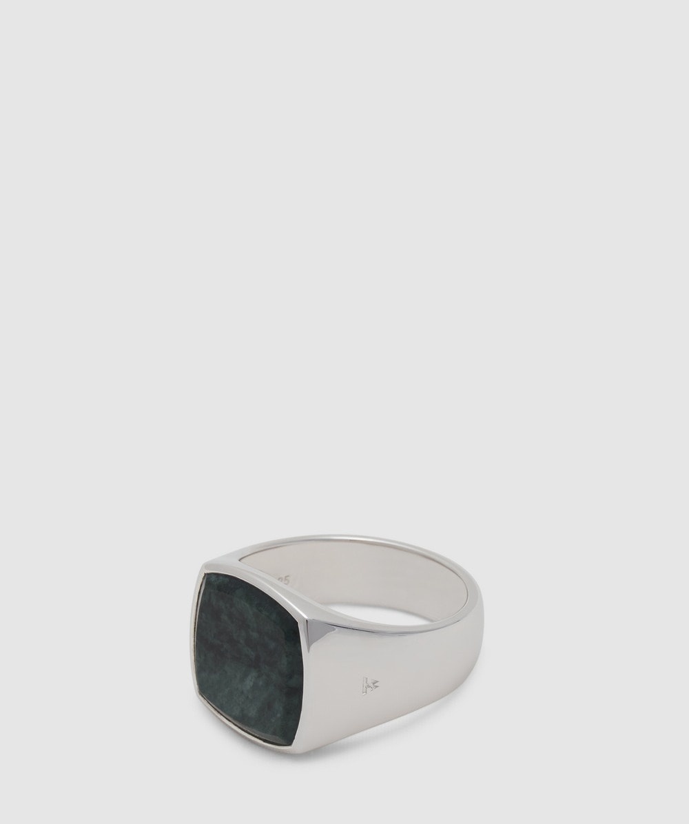 Cushion green marble ring - 2